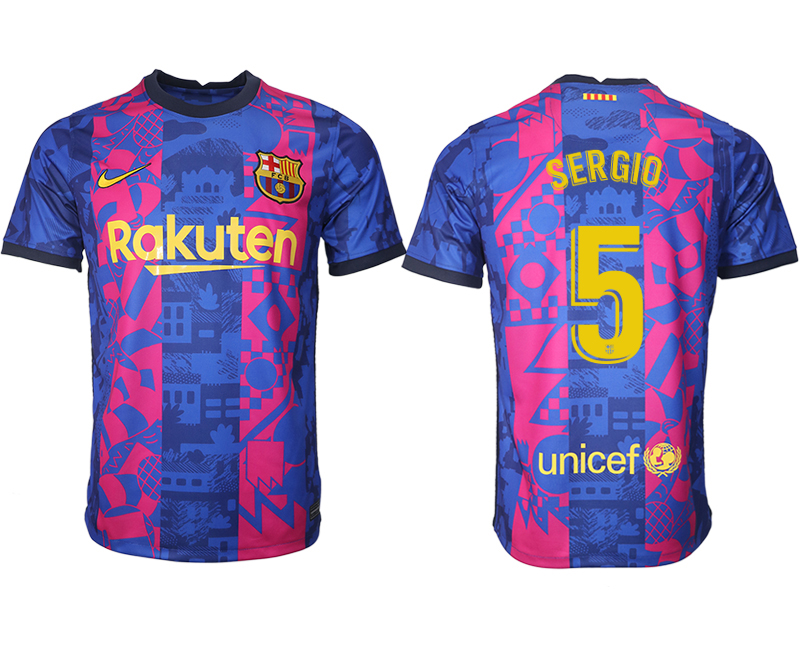 Cheap Men 2021-2022 Club Barcelona blue training suit aaa version 5 Soccer Jersey